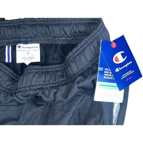 Champion Power Blend BeeHive Patch Sweat Pants Sz Medium Black Womens Soft - Picture 6 of 13